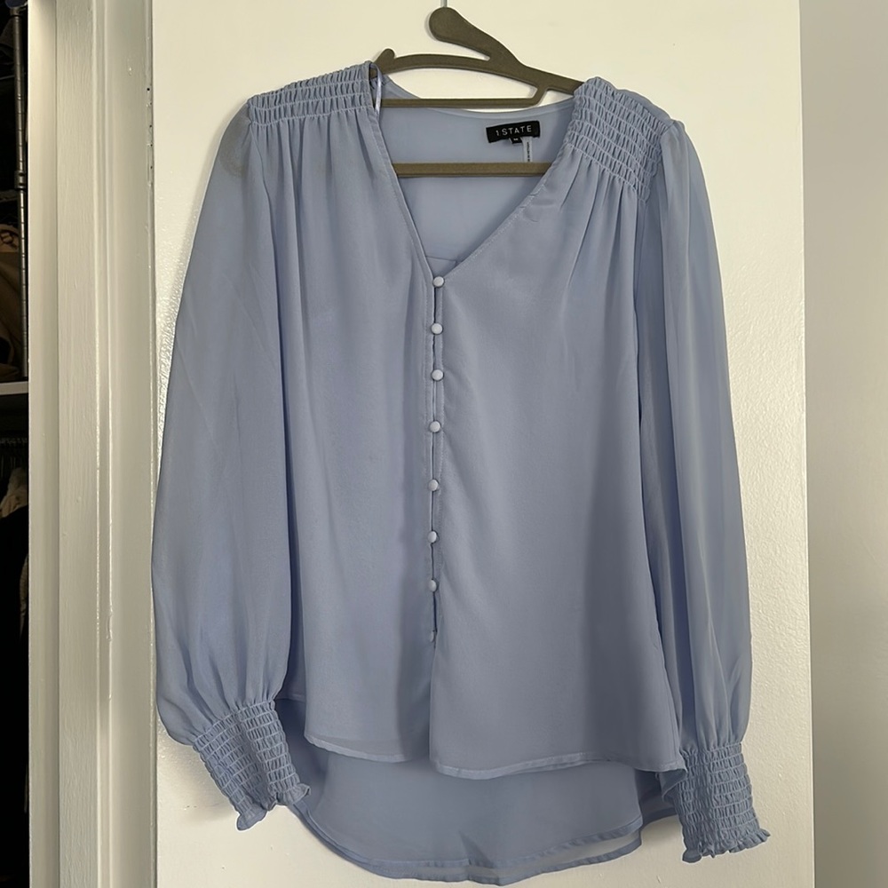 1state periwinkle blouse